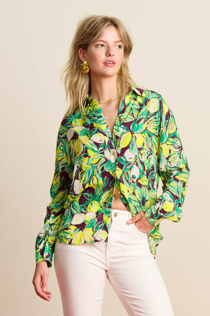 POM Amsterdam POM Amsterdam - Blouse Milly Lemon tree multi colour