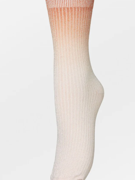 Becksöndergaard Becksondergaard - Gradiant Glitter Sock - Peach Whipe Pink