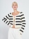 Norr Norr - Stilla blocking knit cardigan black stripe