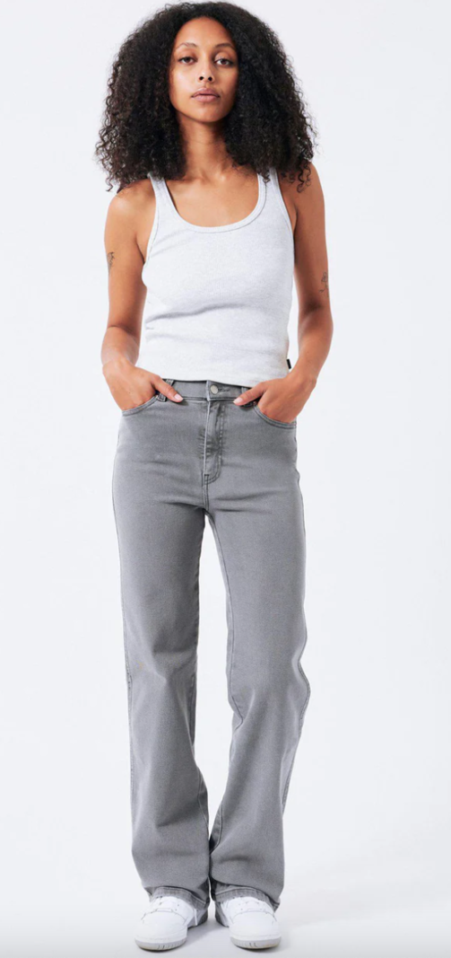 Dr. Denim Dr. Denim - Moxy straight Light Grey Mist Plain