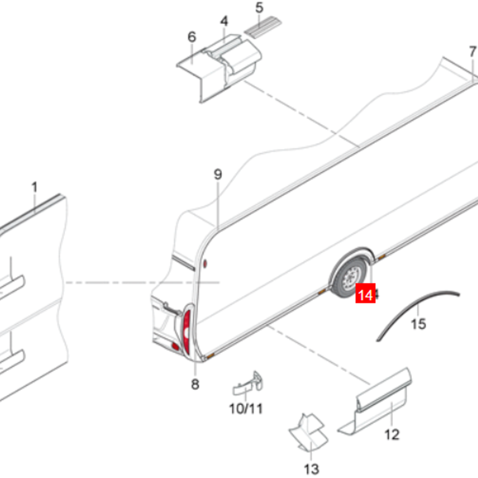 Bürstner Wielscherm Burstner wit