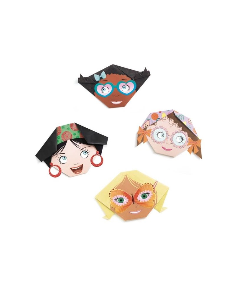 Djeco Origami Vrolijke Gezichtjes Djeco Origami Vrolijke Gezichtjes