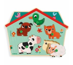 Djeco Puzzel met Dierengeluiden Woof