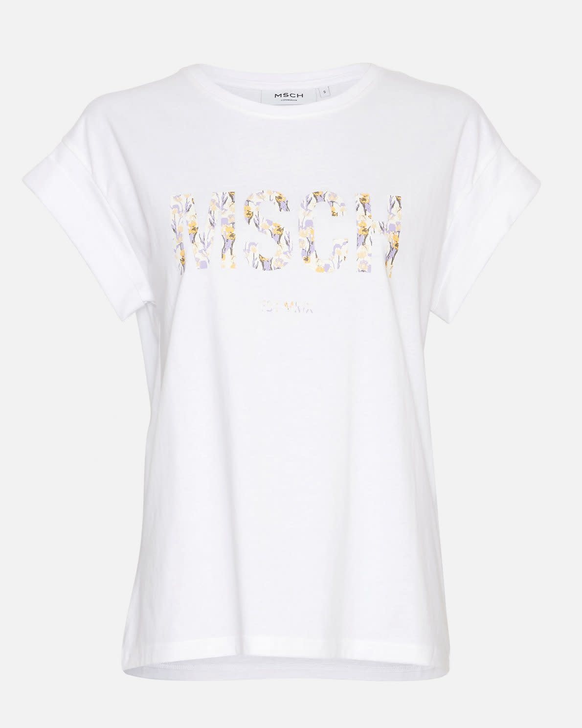 Boren Tien jaar royalty Moss Copenhagen Shirt Alva MSCH – white berin print - 't Haagje