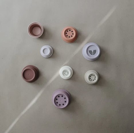 Mushie Stapeltoren Cups Pastel