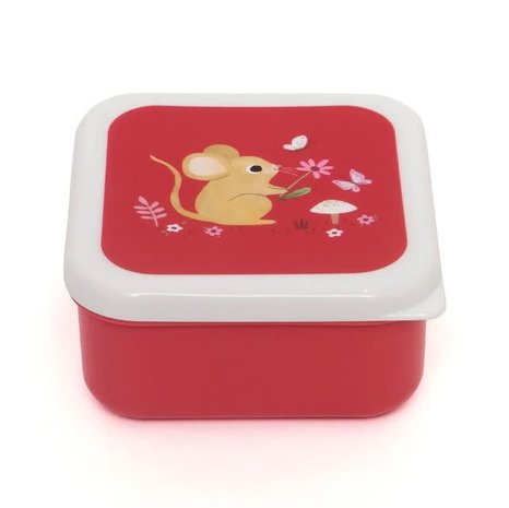 Petit Monkey Lunchbox Woodland set van 3