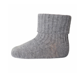 MP Denmark Cotton rib baby socks - Grey Melange