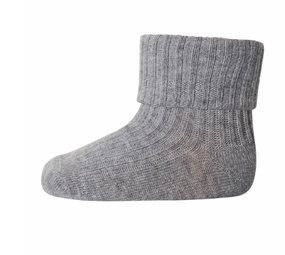 MP Denmark Cotton rib baby socks - Grey Melange