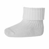 MP Denmark Cotton rib baby socks - White