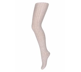 MP Denmark Cotton rib tights - Light Brown Melange