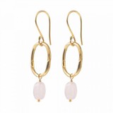 A Beautiful Story Graceful Rose Quartz GP Earrings A Beautiful Story Graceful Rose Quartz GP Earrings