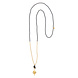 A Beautiful Story Blessing Black Onyx Gold Necklace A Beautiful Story Blessing Black Onyx Gold Necklace