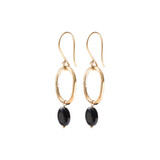 A Beautiful Story Graceful Black Onyx GP Earrings A Beautiful Story Graceful Black Onyx GP Earrings