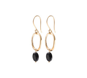 A Beautiful Story Graceful Black Onyx GP Earrings A Beautiful Story Graceful Black Onyx GP Earrings