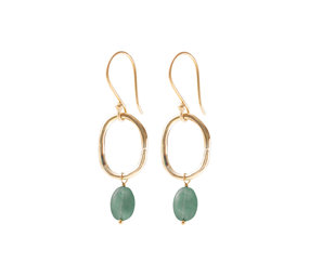 A Beautiful Story Graceful Aventurine GP Earrings A Beautiful Story Graceful Aventurine GP Earrings