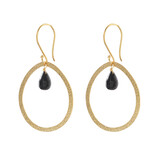 A Beautiful Story Powerful Black Onyx Gold Earrings A Beautiful Story Powerful Black Onyx Gold Earrings