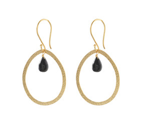 A Beautiful Story Powerful Black Onyx Gold Earrings A Beautiful Story Powerful Black Onyx Gold Earrings