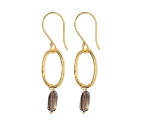 A Beautiful Story Graceful Smokey Quartz GP Earrings A Beautiful Story Graceful Smokey Quartz GP Earrings