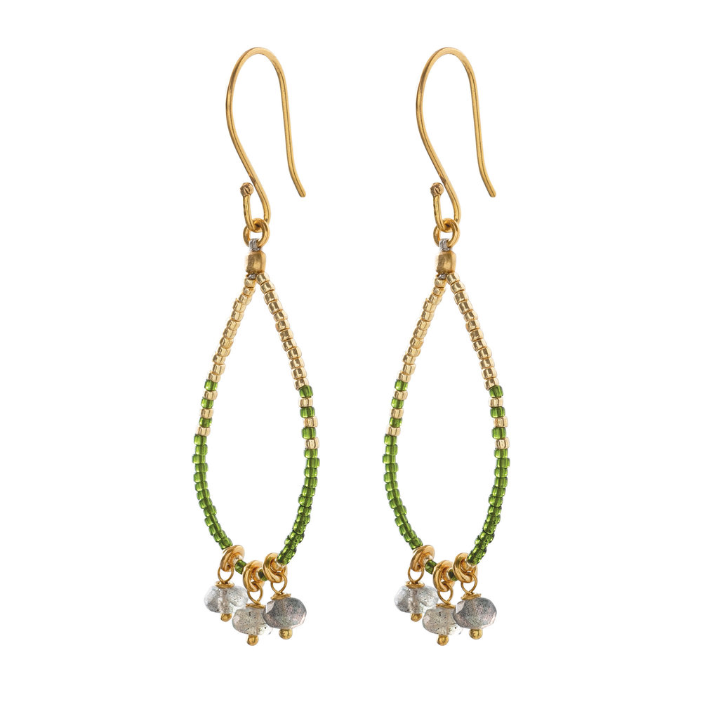 A Beautiful Story Becoming Labradorite Gold Earrings