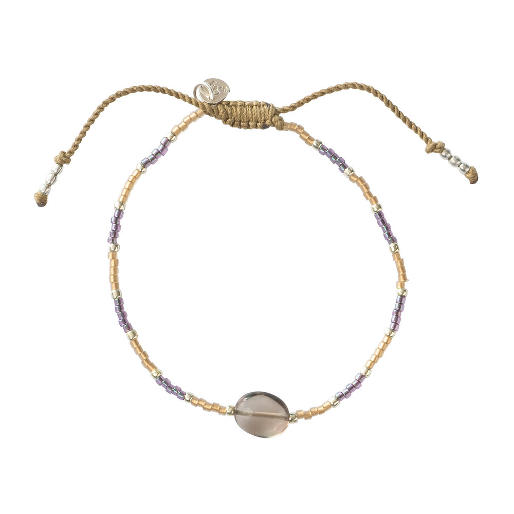 A Beautiful Story Joyful Smokey Quartz Silver Bracelet A Beautiful Story Joyful Smokey Quartz Silver Bracelet