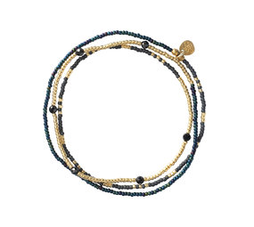 A Beautiful Story Welcome Black Onyx Gold Bracelet A Beautiful Story Welcome Black Onyx Gold Bracelet