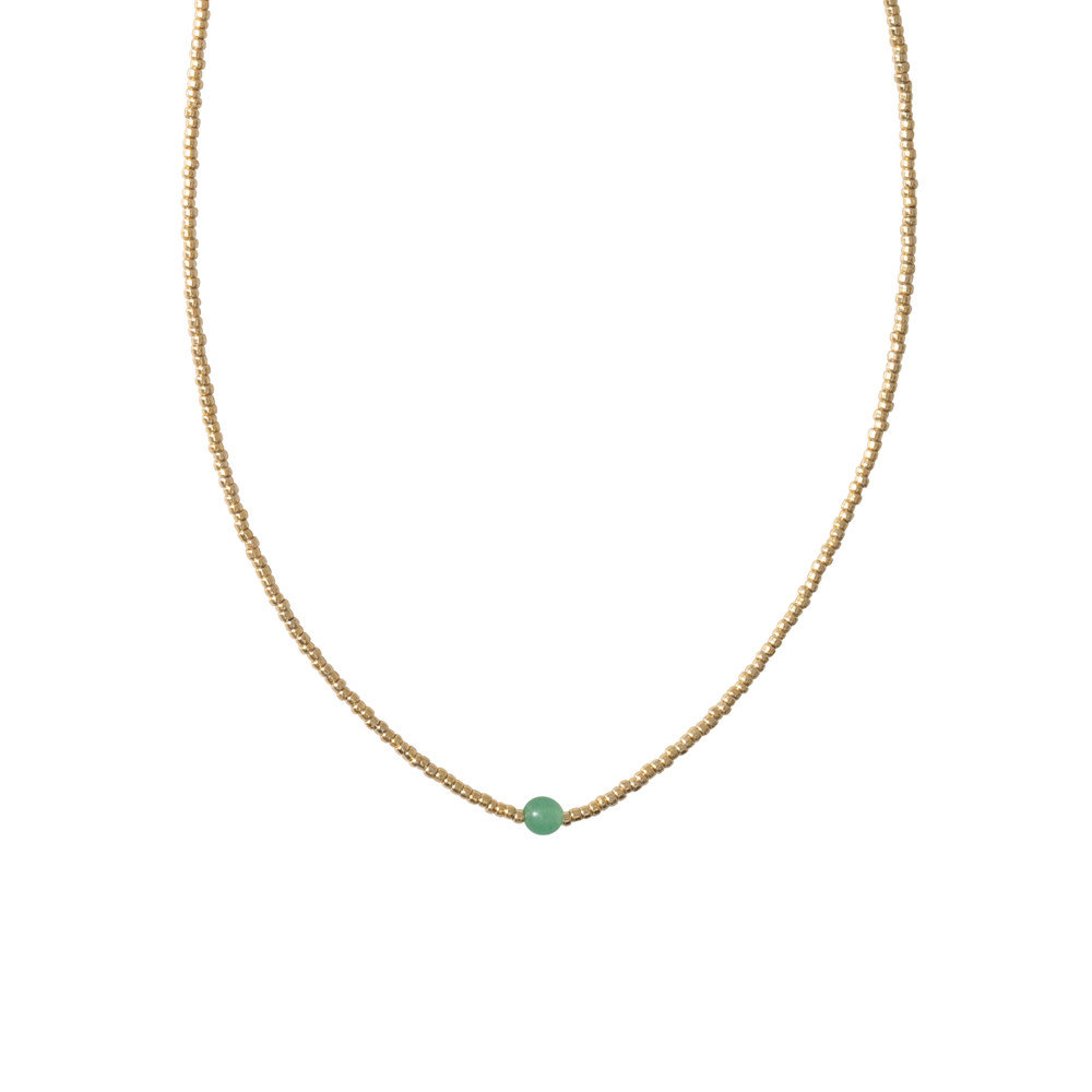 A Beautiful Story Flora Aventurine GC Necklace A Beautiful Story Flora Aventurine GC Necklace