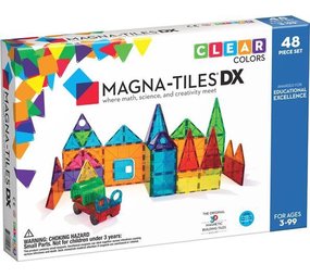 MAGNA-TILES MAGNA-TILES Clear Colors Deluxe set - 48 stuks MAGNA-TILES MAGNA-TILES Clear Colors Deluxe set - 48 stuks