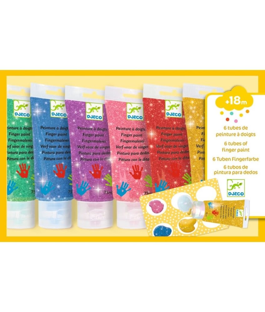 Djeco Vingerverf met Glitter Djeco Vingerverf met Glitter