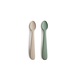 Mushie Baby Spoon - cambridge blue/shifting sand Mushie Baby Spoon - cambridge blue/shifting sand