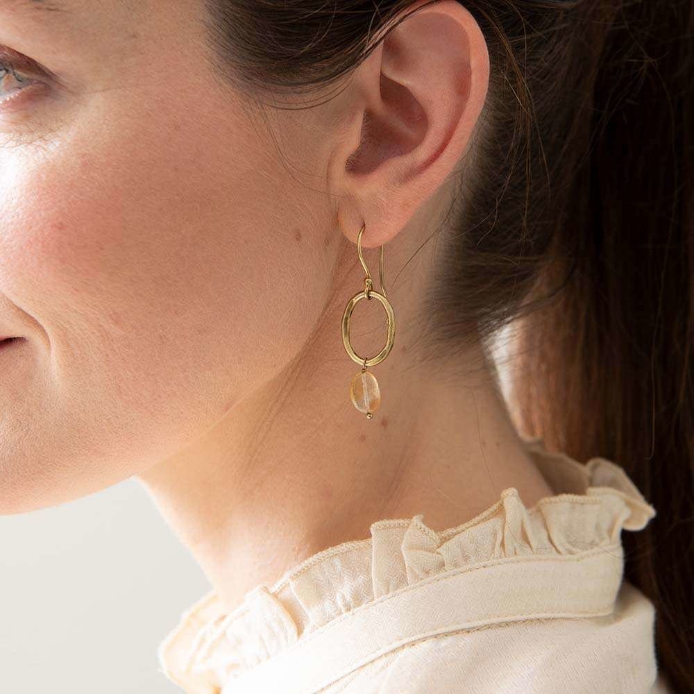 A Beautiful Story Graceful Citrine GP Earrings A Beautiful Story Graceful Citrine GP Earrings