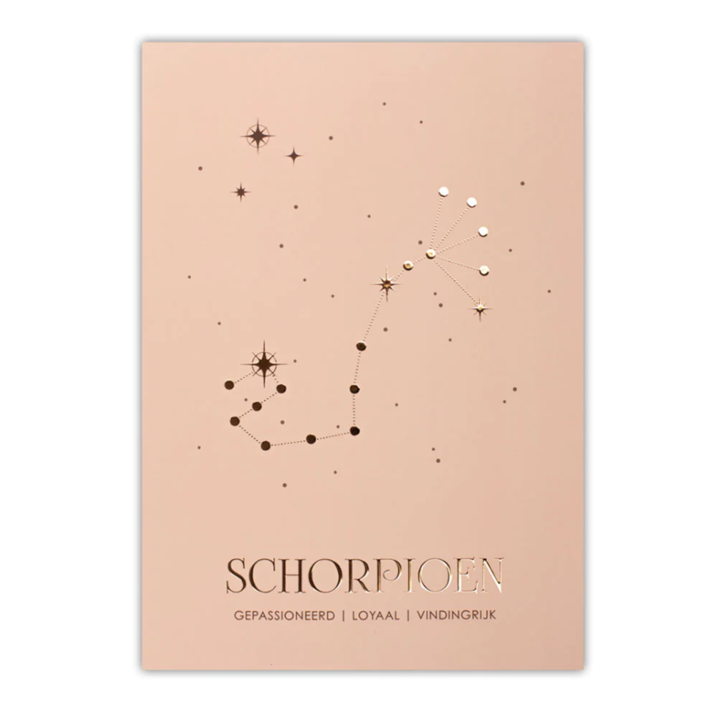 Poster sterrenbeeld - roze Poster sterrenbeeld - roze