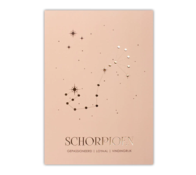 Poster sterrenbeeld - roze Poster sterrenbeeld - roze