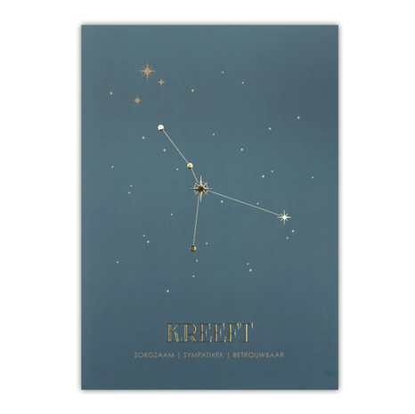 Poster sterrenbeeld - blauw Poster sterrenbeeld - blauw