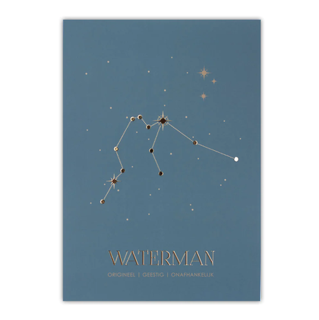 Poster sterrenbeeld - blauw Poster sterrenbeeld - blauw