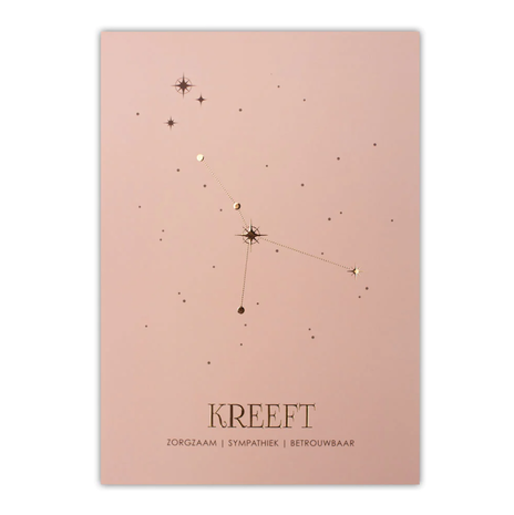 Poster sterrenbeeld - roze Poster sterrenbeeld - roze