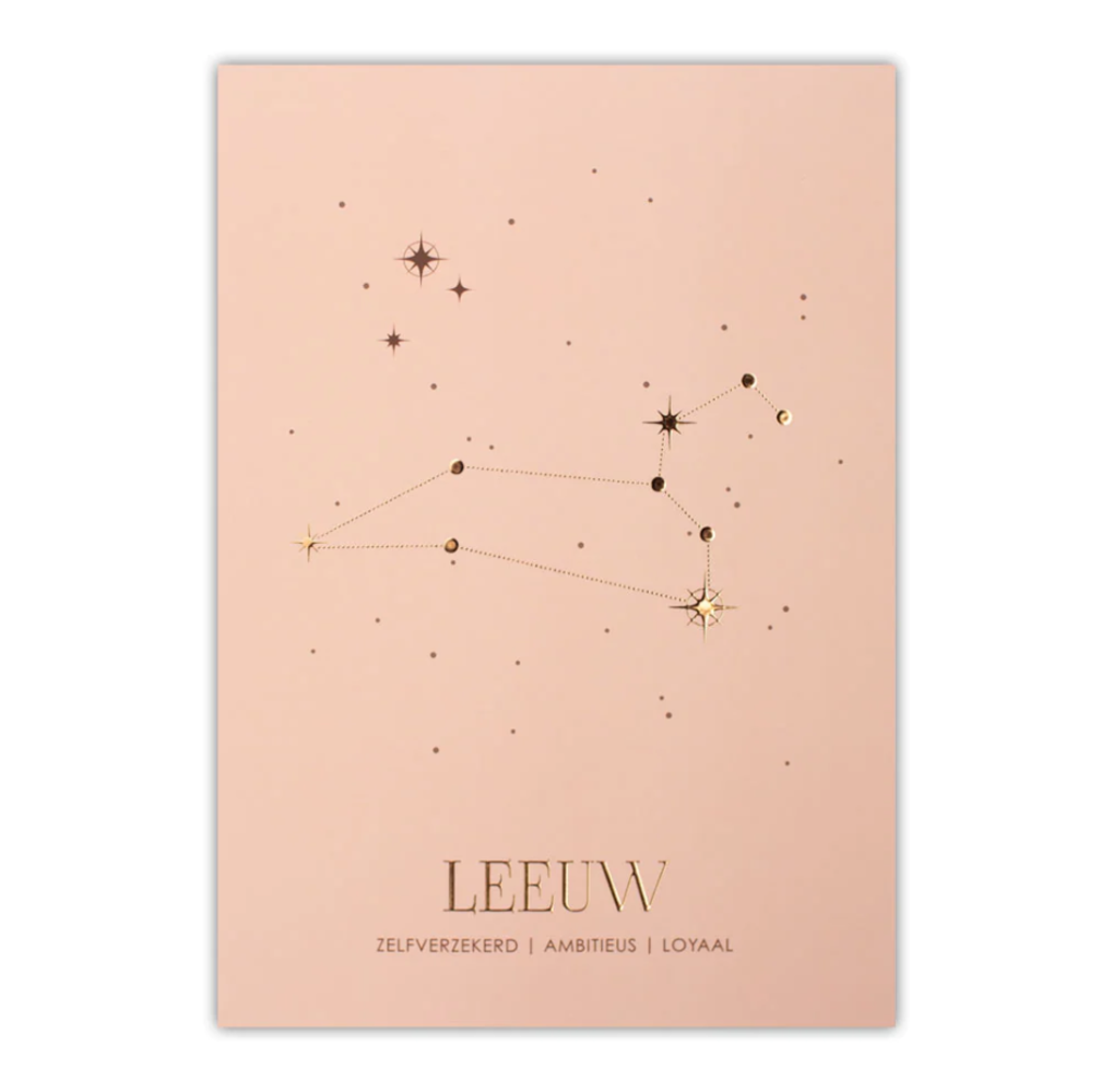Poster sterrenbeeld - roze Poster sterrenbeeld - roze