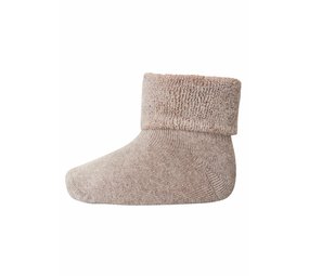 MP Denmark Cotton baby sock - Light Brown Melange