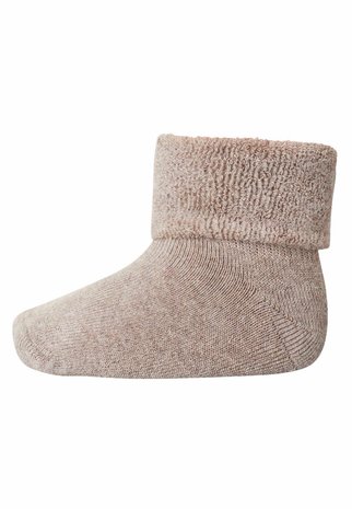 MP Denmark Cotton baby sock - Light Brown Melange
