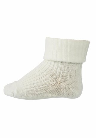 MP Denmark Cotton rib baby socks - Snow White MP Denmark Cotton rib baby socks - Snow White