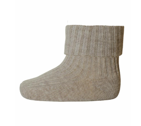MP Denmark Cotton rib baby socks - Light Brown Melange MP Denmark Cotton rib baby socks - Light Brown Melange