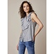 Summum Woman Blouse sleeveless stripe - Dark Steel Summum Woman Blouse sleeveless stripe - Dark Steel