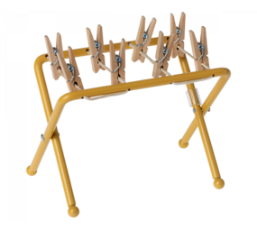Maileg Droogrek met wasknijpers - geel Maileg Droogrek met wasknijpers - geel