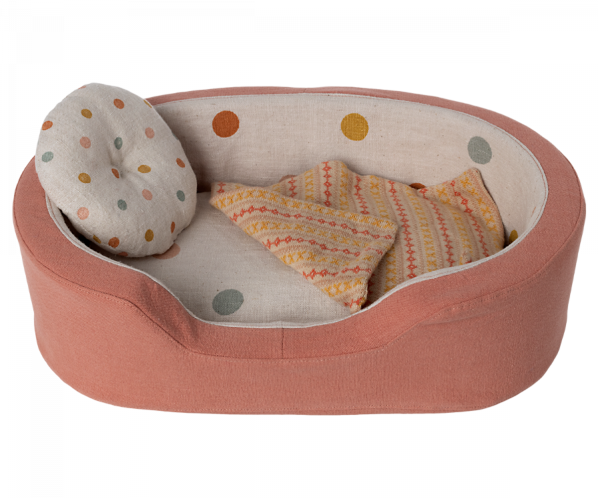 Maileg Dog Basket - Coral Maileg Dog Basket - Coral