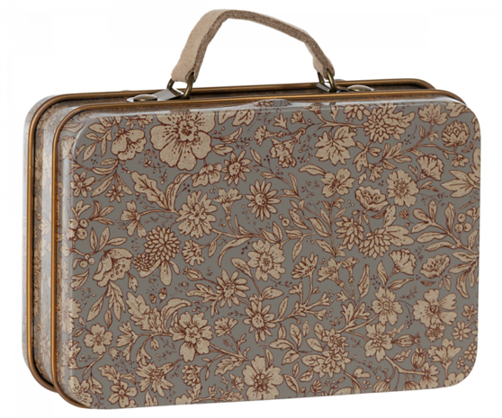 Maileg Small suitcase - Blossom Grey Maileg Small suitcase - Blossom Grey