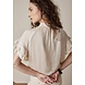 Summum Woman Blouse short sleeve drapey satin - Oatmeal Summum Woman Blouse short sleeve drapey satin - Oatmeal
