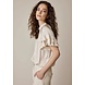 Summum Woman Blouse short sleeve drapey satin - Oatmeal Summum Woman Blouse short sleeve drapey satin - Oatmeal