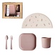 Mushie Giftset dinnerware square - blush Mushie Giftset dinnerware square - blush