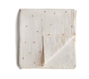 Mushie Swaddle 120 x 120cm - cherries Mushie Swaddle 120 x 120cm - cherries