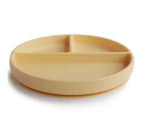 Mushie Silicone vakjesbord met zuignap - pale daffodill Mushie Silicone vakjesbord met zuignap - pale daffodill