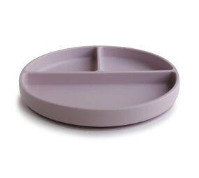 Mushie Silicone vakjesbord met zuignap - soft lilac Mushie Silicone vakjesbord met zuignap - soft lilac